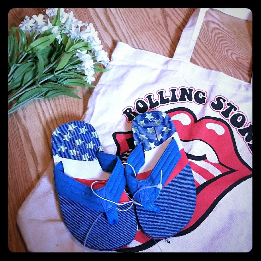 🇺🇸 Boys American Flag Flip Flops